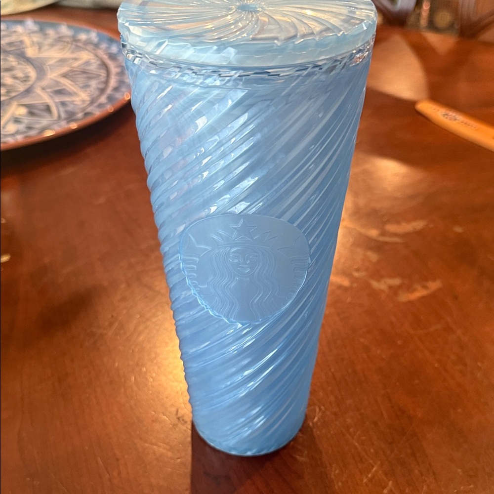 Starbucks Light Blue Swirl Tumbler